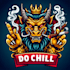 do chill dragon smoking king mascot logo