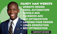 handyman website plumbing junk cleaning construction roofing website