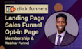 build clickfunnels sales funnel, landing page, webinar and gohighlevel