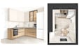 create a bright interior sketch or illustration