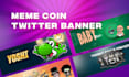 create cryptocurrency logo coin and twitter banner design