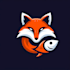 do fox, head, fox fish ,minimalst, mascot logo design
