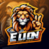 do lion, e sport, race mascot logo design