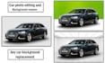 car photo editing or automotive image, car photo retouch and background replace