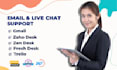 provide a customer support via call, email and live chat
