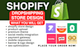 design shopify store upload product via shein dsers cj dropshipping spocket wiio