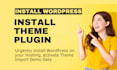 setup modern wordpress website design or blog design