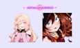 custom profile illustration for stream, youtube, vtuber