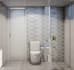 do bathroom interior design in 3d and render