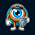 do eye catchy security company modern mascot logo design