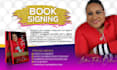 do professional book release, launch, signing, cover, church flyer poster design