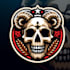 do skull head animal mascot logo design