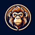 do monkey modern style mascot logo design