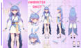 draw character reference sheet anime style for your vtuber
