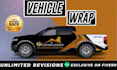 create a professional car wrap, bus wrap, and any vehicle wrap design