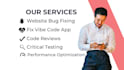 fix website bug, nextjs website bug fixes, vibe coding website errors
