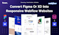 convert figma xd to webflow website, webflow expert, fix webflow