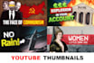design attractive youtube thumbnail graphics