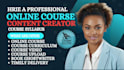 create course syllabus lesson plan course curriculum, online course content