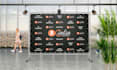 do professional step and repeat banners, backdrop by logo