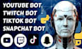 build tiktok bot youtube bot telegram bot twitter bot python video uploader bot