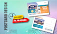 create unique and custom postcard design