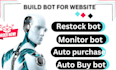 create monitor bot, auto purchase bot, auto cart bot, discord bot, in python