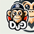 do monkey modern style mascot logo design