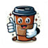 do cofe drinkls modern mascot logo design