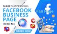 create facebook business page set up  ,fan page create