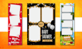 photo booth template, strip, 360 overlay design within 4 hours
