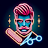 make neon favarite hari style mascot logo design