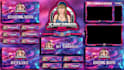 design animated stream overlay, kick, youtube twitch logo, panels banner emotes