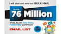 do unlimited bulk email blast,  unlimited email marketing, email blast