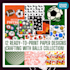 create 12 themed 12x12 paper sheets ready to print