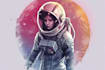 make cool outer space astronaut illustration