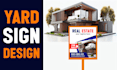 creative ads banner design, yard sign, website banner design