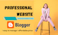 develop professional website with blogger