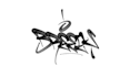 design a graffiti logo with real spray paint textures
