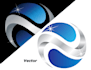 do tracing, redrawing 3d logo colourful to vector highress