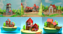 create 3d low poly models, game props and buildings