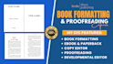 do book formatting paperback book layout design proofread and developmental edit