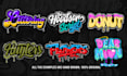 design modern font and custom typography handwritten designs