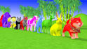 create 3d animals animation for kids learning