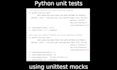 create unit tests for your python software