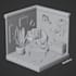 model 3d isometric room in blender
