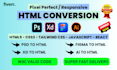 convert psd to html, figma to html, using tailwind css