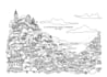 create a line art map illustration