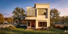 create modern 3d house model in sketchup from 2d plan