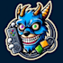 do mask, carton, gaming, computar, mascot logo design